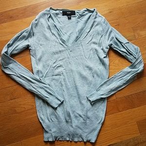 Pale blue v-neck sweater